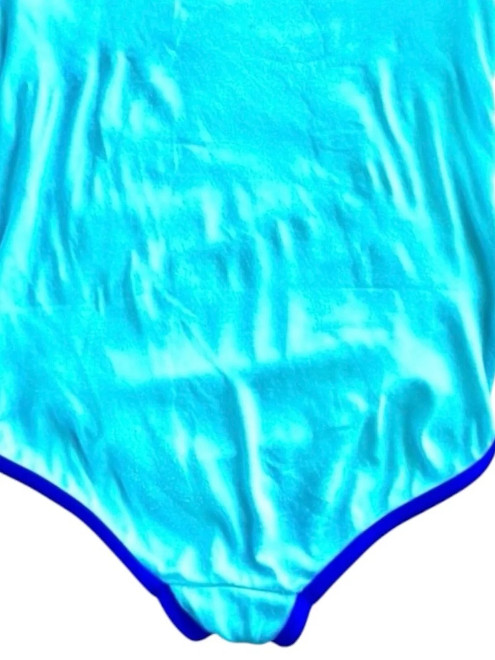 Mini Boden Girls Swimsuit 🌈 Aqua Rainbow Appliqué One‑Piece Size 7–8Y 128 cm